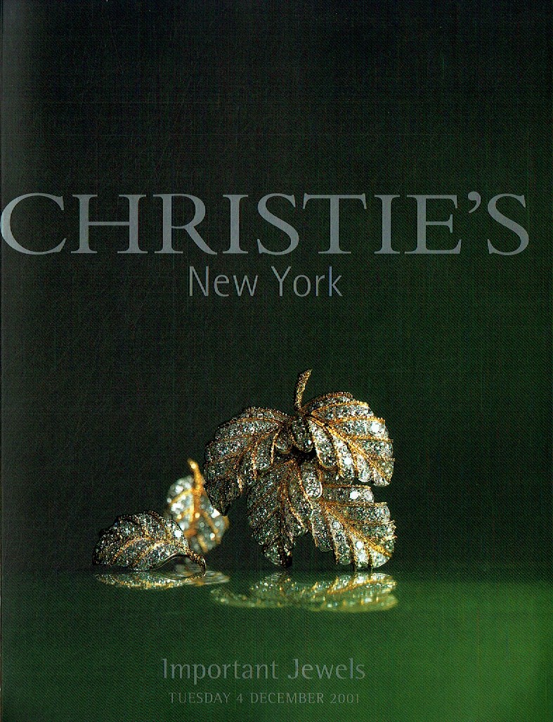 Christies December 2001 Important Jewels (Digital Only)