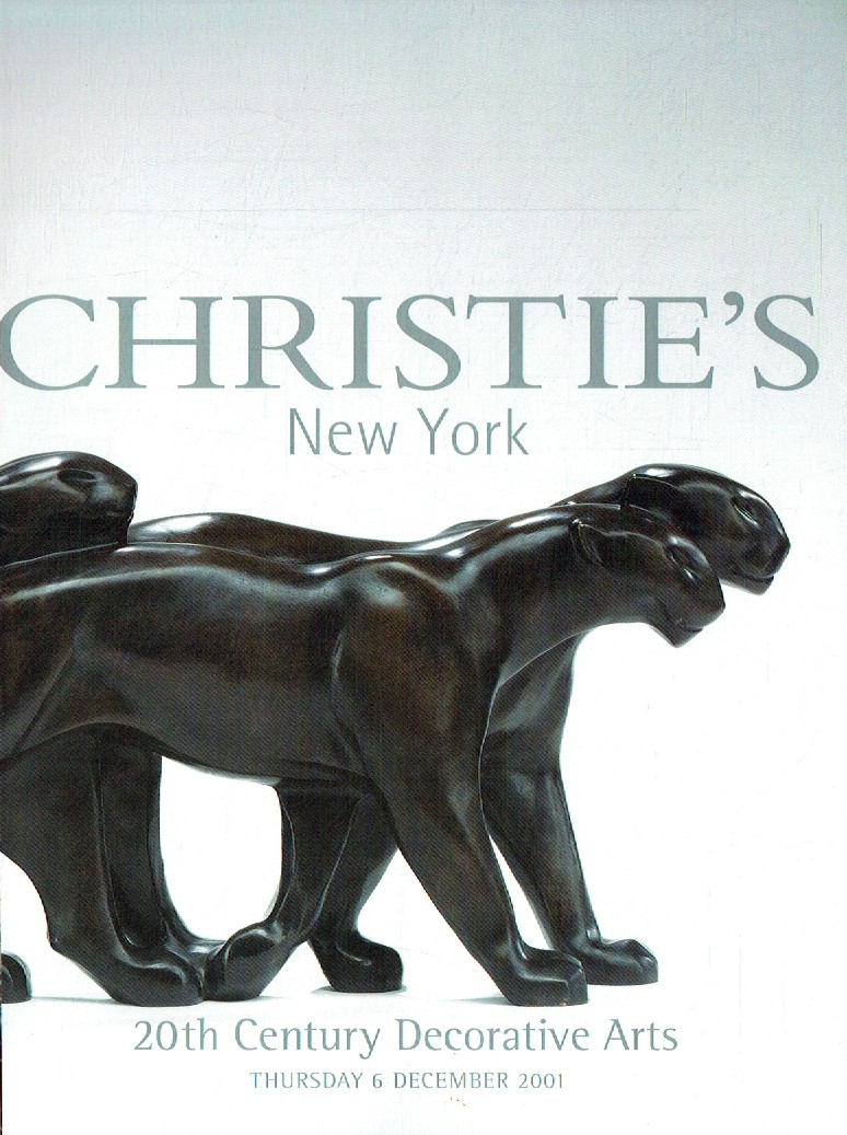 Christies December 2001 20th Century Decorative Arts (Digital Only)