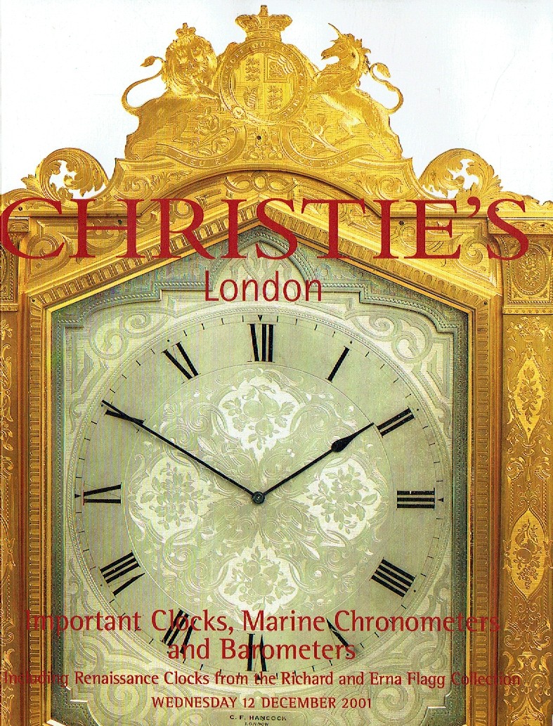 Christies December 2001 Important Clocks, Marine Chronometers & (Digital Only)