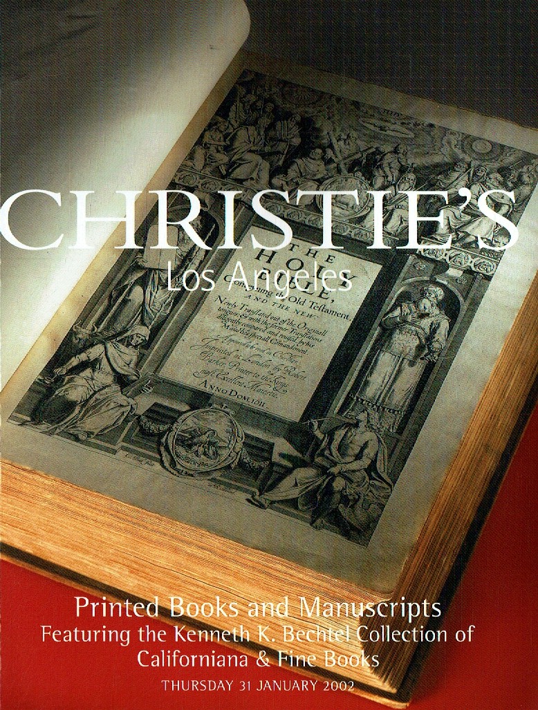 Christies January 2002 Printed Books & Manuscripts featurning Th (Digital Only)