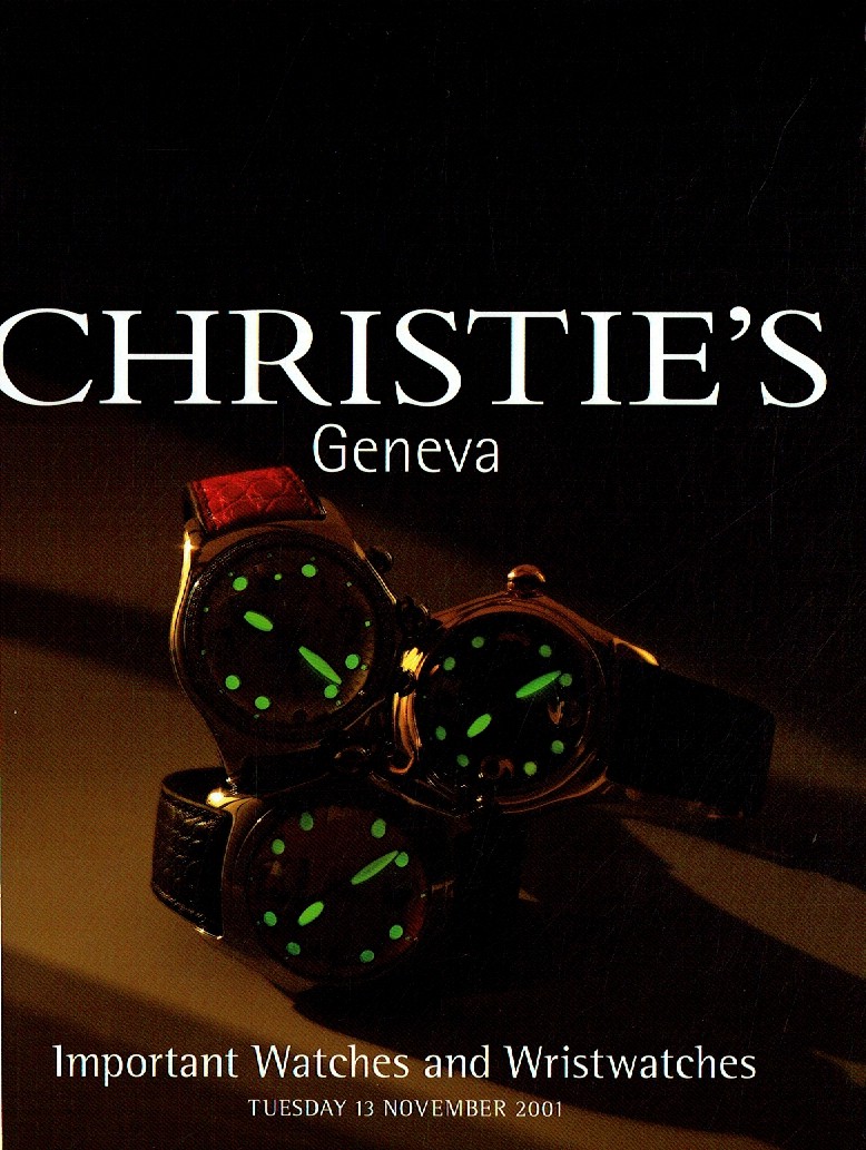 Christies November 2001 Important Watches & Wristwatches (Digital Only)