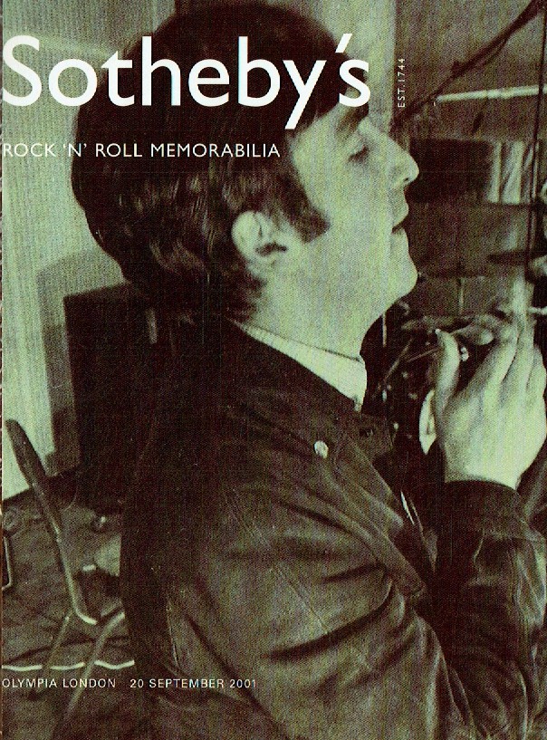 Sothebys September 2001 Rock n Roll Memorabilia (Digitial Only)