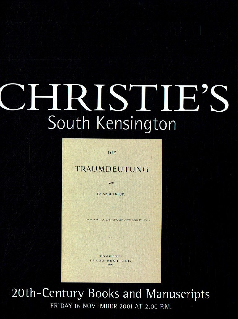 Christies November 2001 20th - Century Books & Manuscripts (Digital Only)