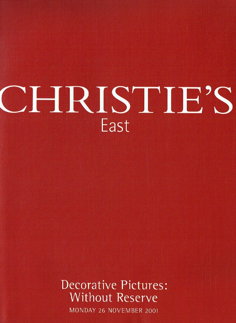 Christies November 2001 Decorative Pictures : Without Reserve (Digital Only)