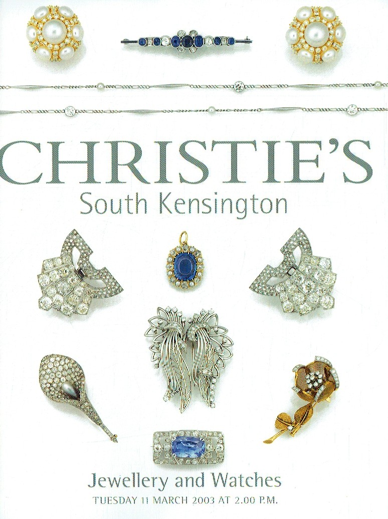 Christies March 2003 Jewellery & Watches (Digital Only)