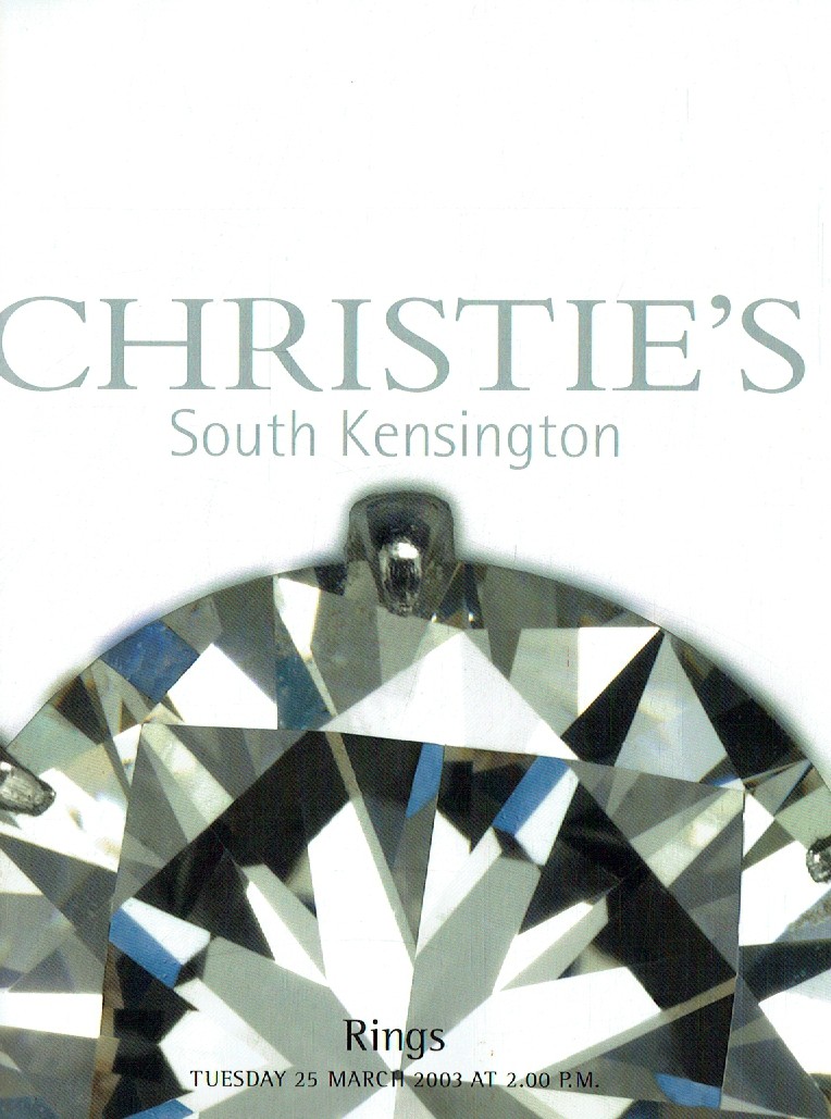 Christies March 2003 Rings (Digital Only)