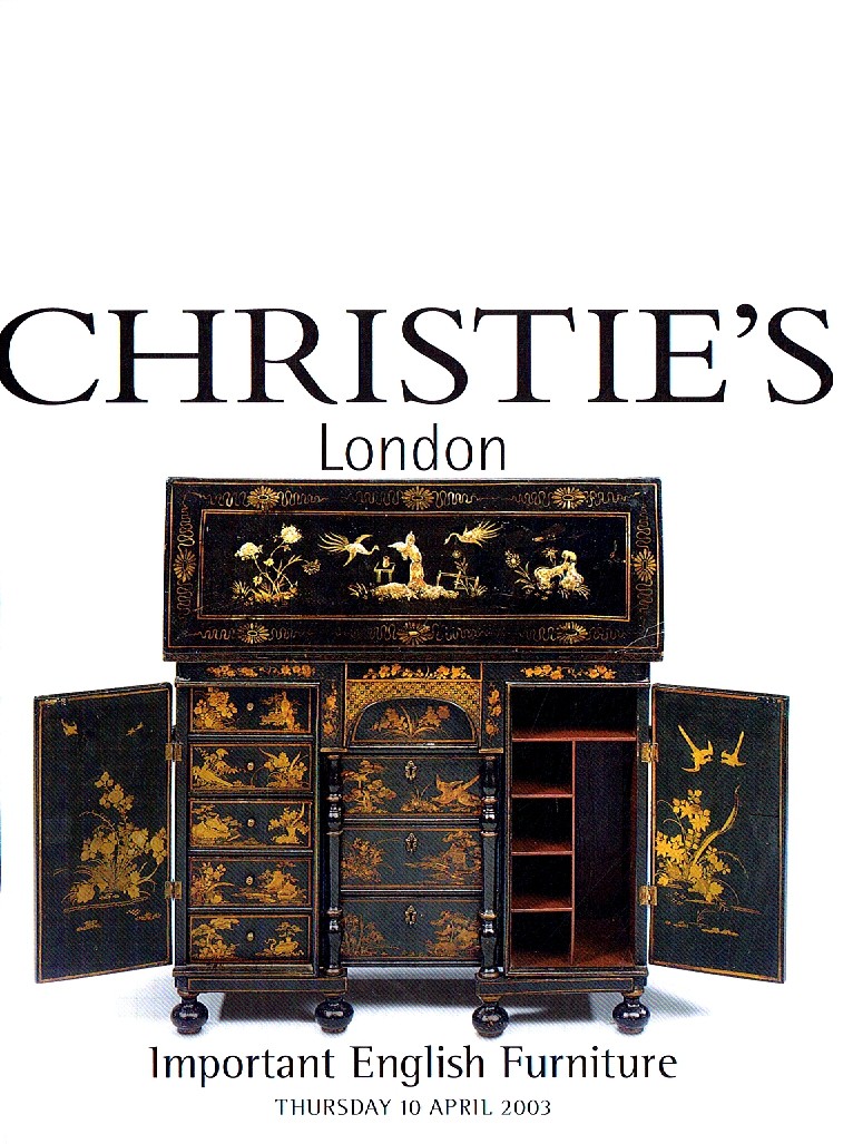 Christies April 2003 Important English Furniture (Digital Only)