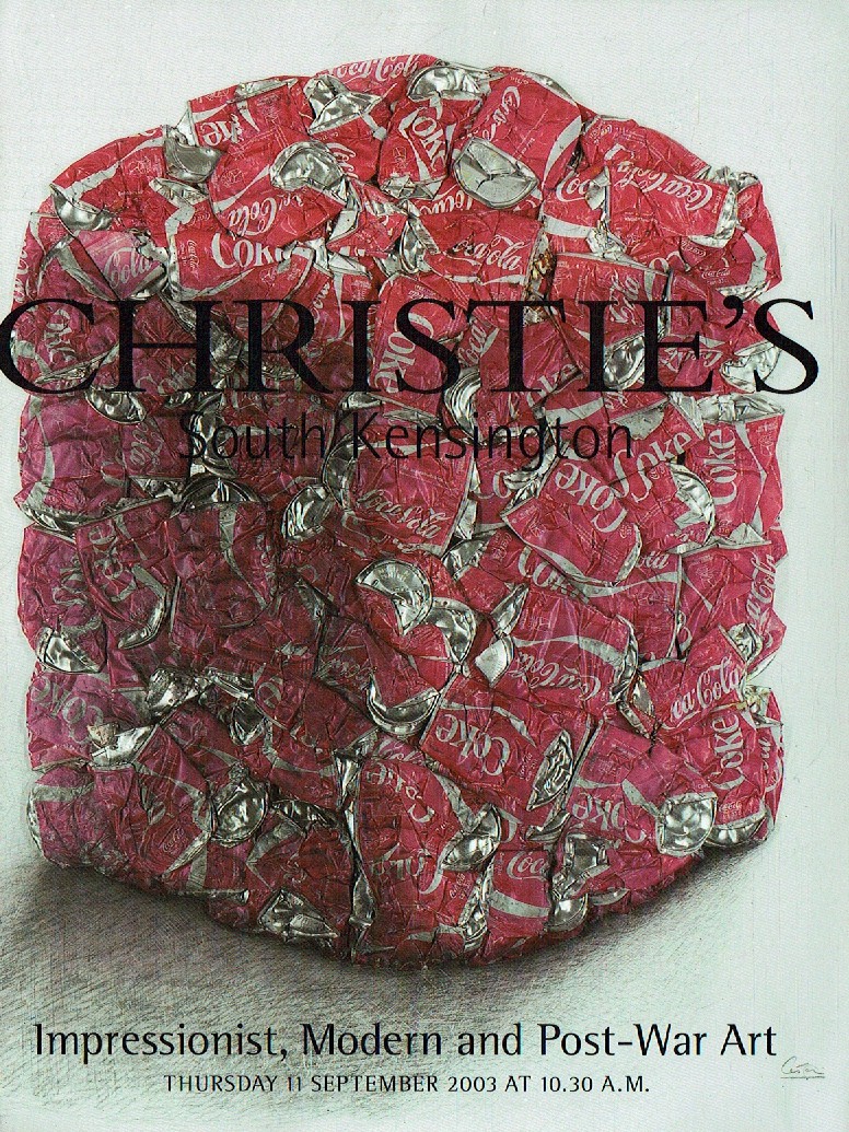 Christies September 2003 Impressionist, Modern and Post-War Art (Digital Only)