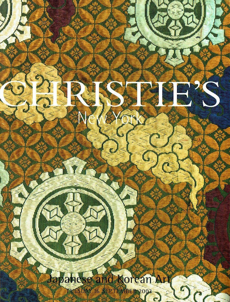 Christies September 2003 Japanese & Korean Art (Digitial Only)