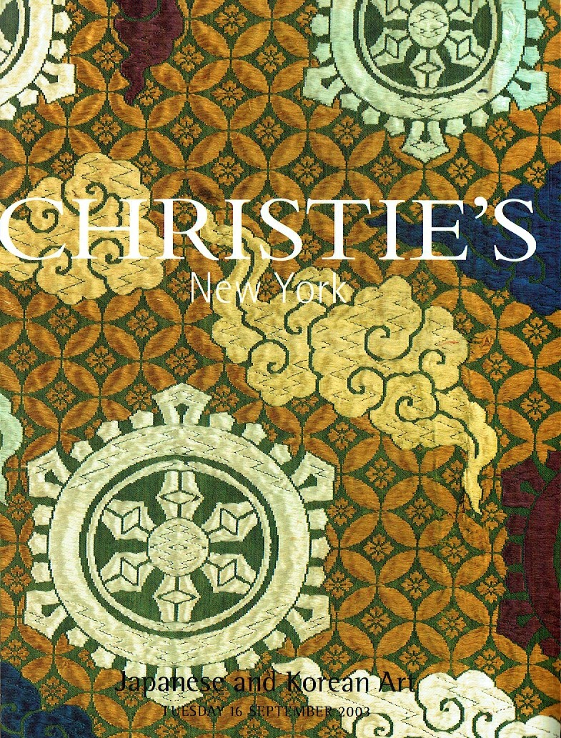 Christies September 2003 Japanese & Korean Art (Digital Only)