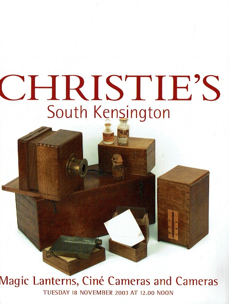 Christies November 2003 Magic Lanterns, Cine Cameras & Cameras (Digital Only)