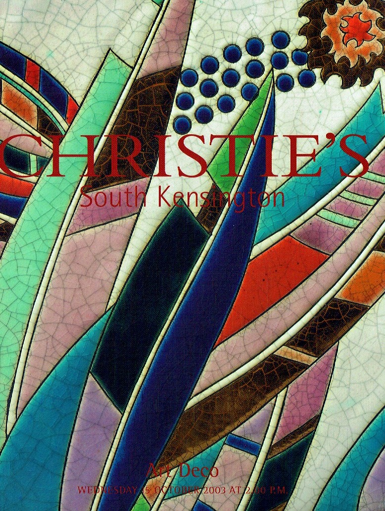 Christies October 2003 Art Deco (Digital Only)