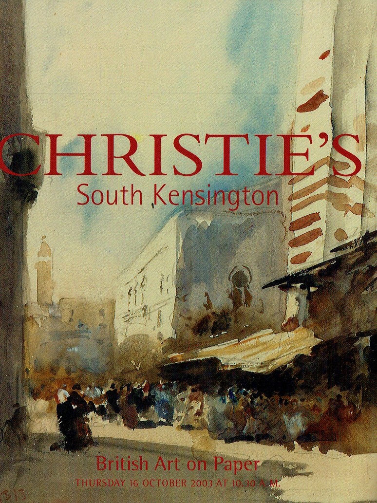 Christies October 2003 British Art on Paper (Digital Only)