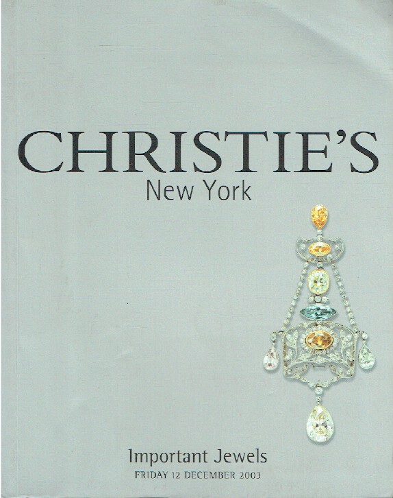 Christies December 2003 Important Jewels (Digital Only)