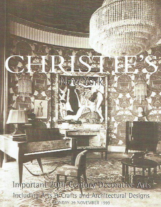 Christies November 1999 Important 20th Century Decorative Art in (Digitial Only)