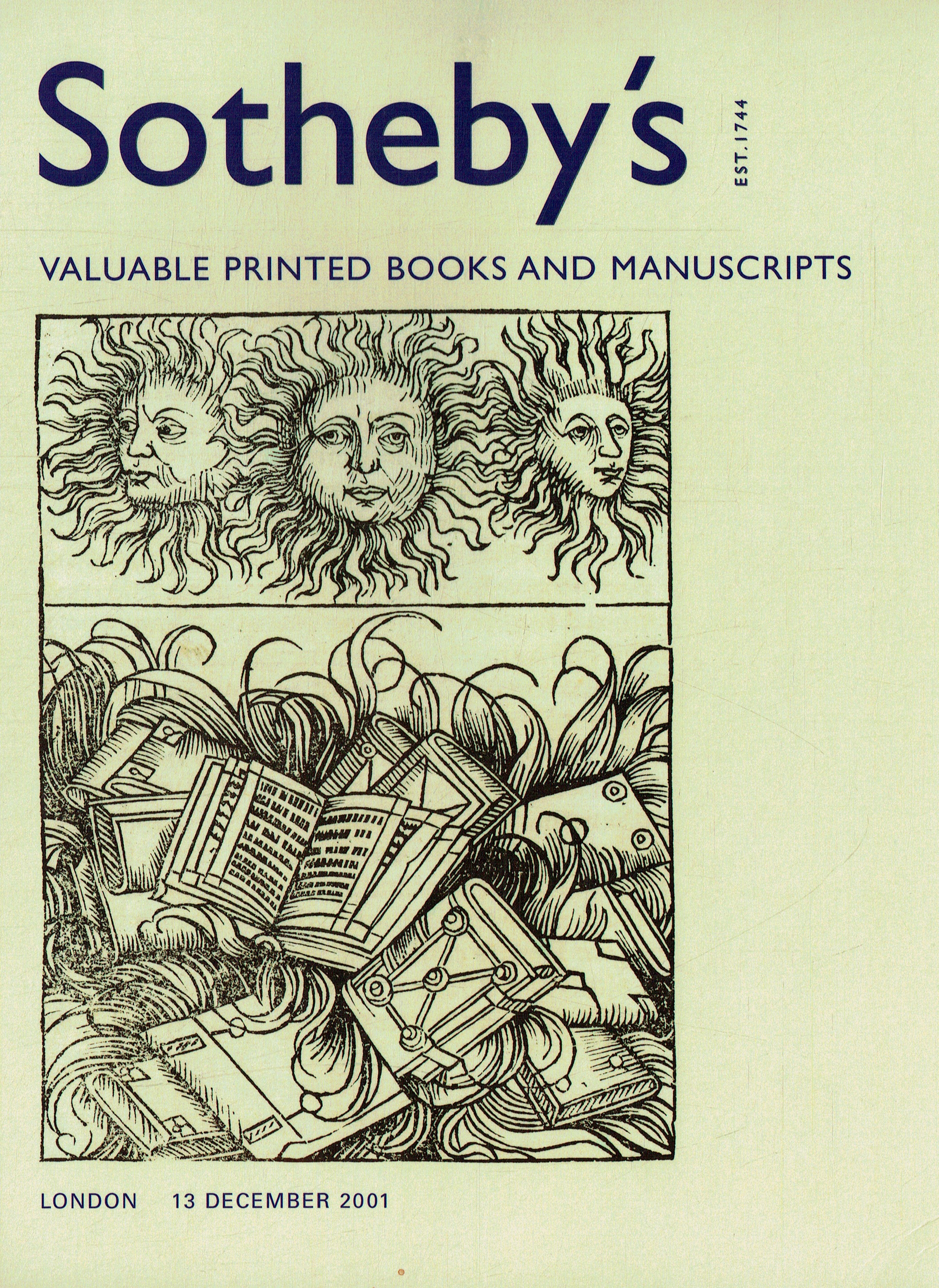 Sothebys December 2001 Valuable Printed Books and Manuscripts (Digital Only)