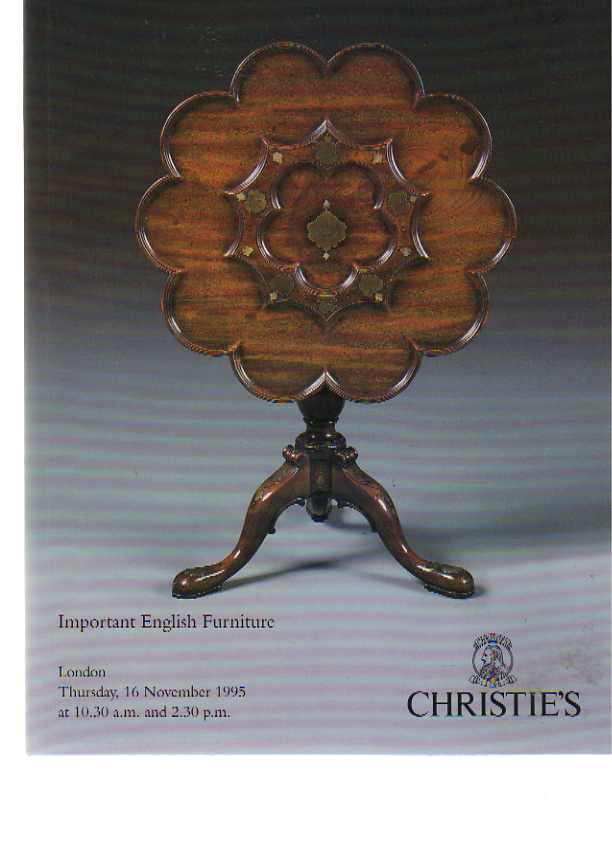 Christies November 1995 Important English Furniture (Digitial Only)