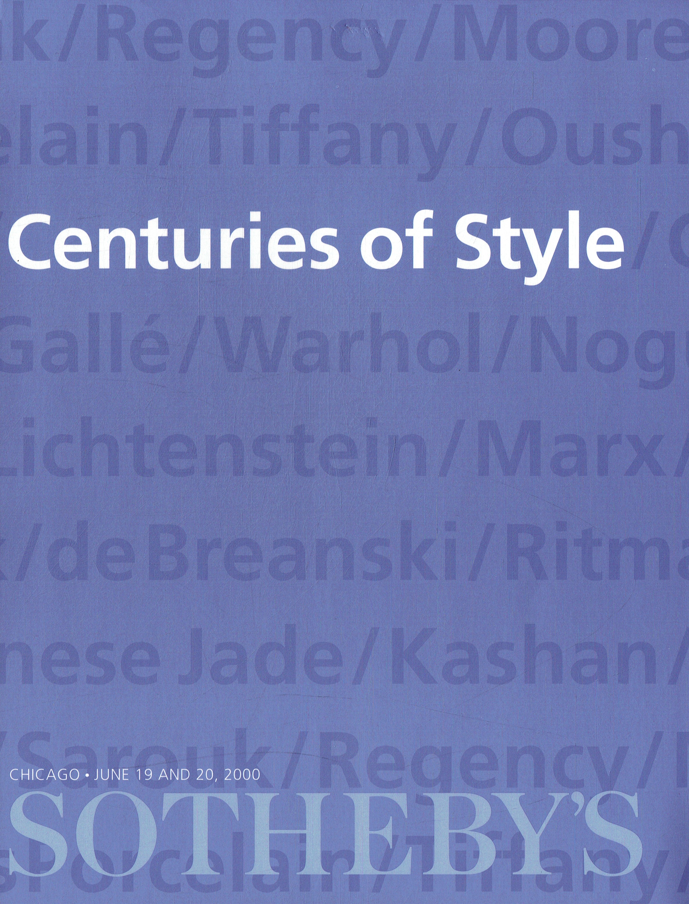 Sothebys & 20th June 2000 Centuries of Style (Digital Only)