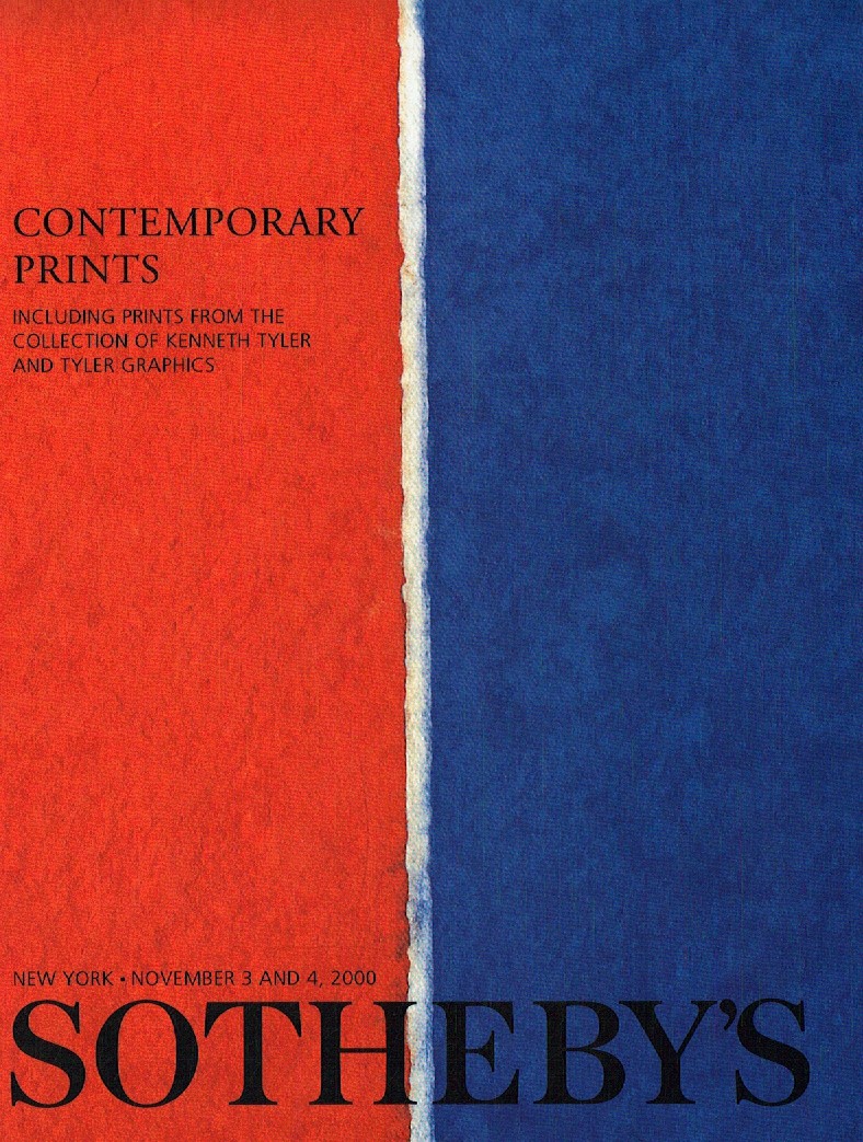 Sothebys & 4th November 2000 Contemporary Prints including Prints (Digital Only)