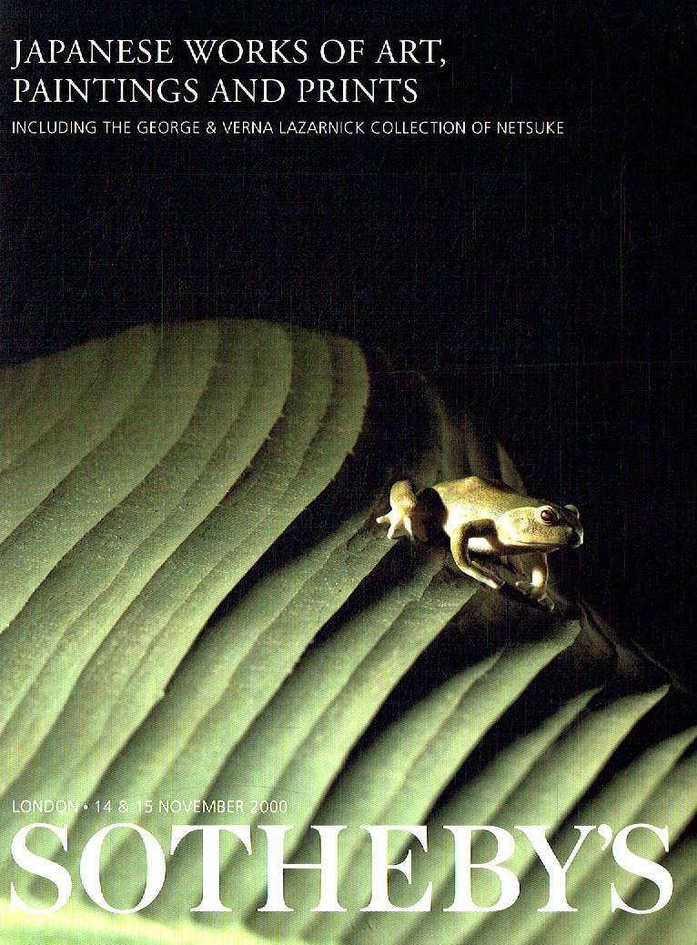 Sothebys & 15th November 2000 Japanese works of Art, paintings an (Digital Only)