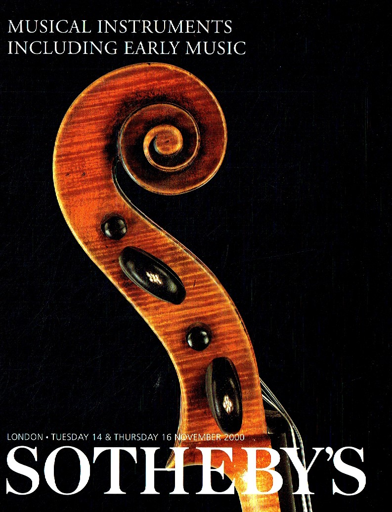 Sothebys & 16th November 2000 Musical Instruments including Early (Digital Only)