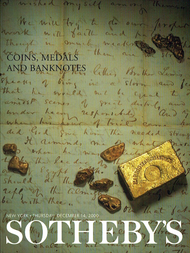 Sothebys December 2000 Coins, Medals and Banknotes (Digital Only)