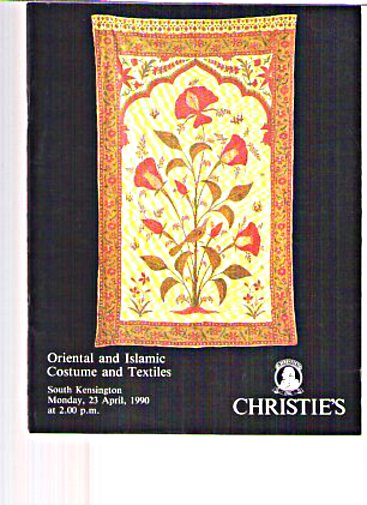 Christies April 1990 Oriental & Islamic Costume & Textiles (Digital Only)