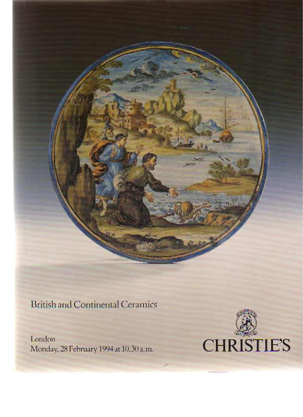 Christies February 1994 British & Continental Ceramics (Digital Only)