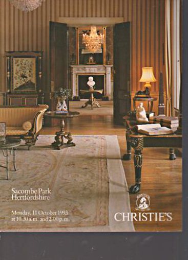 Christies October 1993 Sacombe Park Hertfordshire (Digital Only)