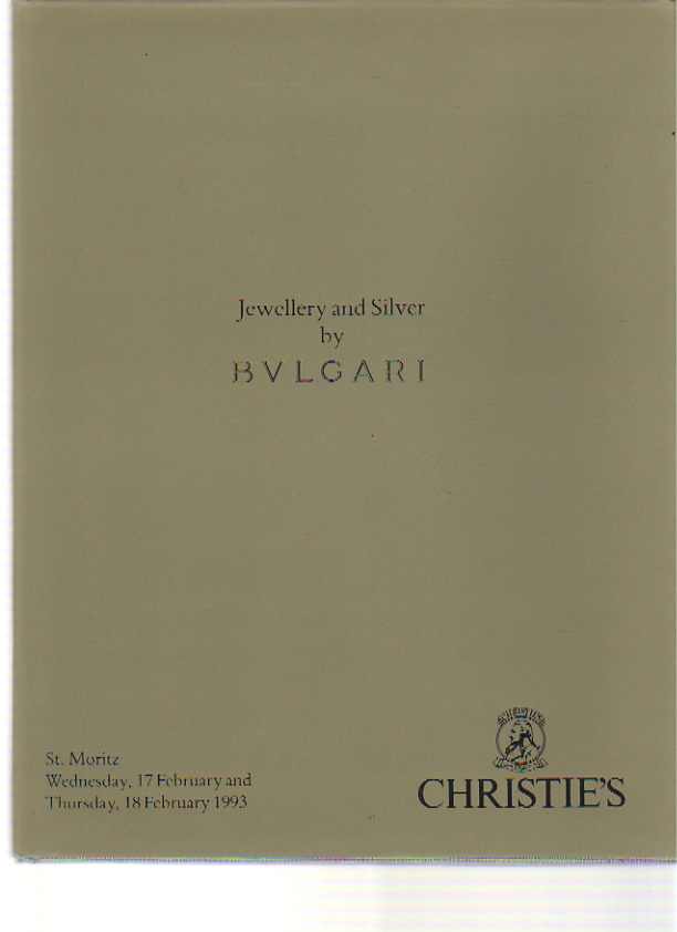Christies February 1993 Jewellery & Silver by BVLGARI (Digital Only)
