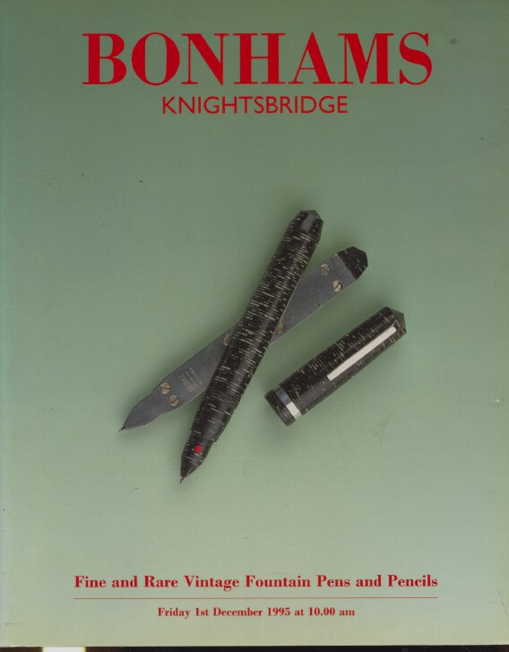 Bonhams December 1995 Fine & Rare Vintage Fountain Pens (Digitial only)