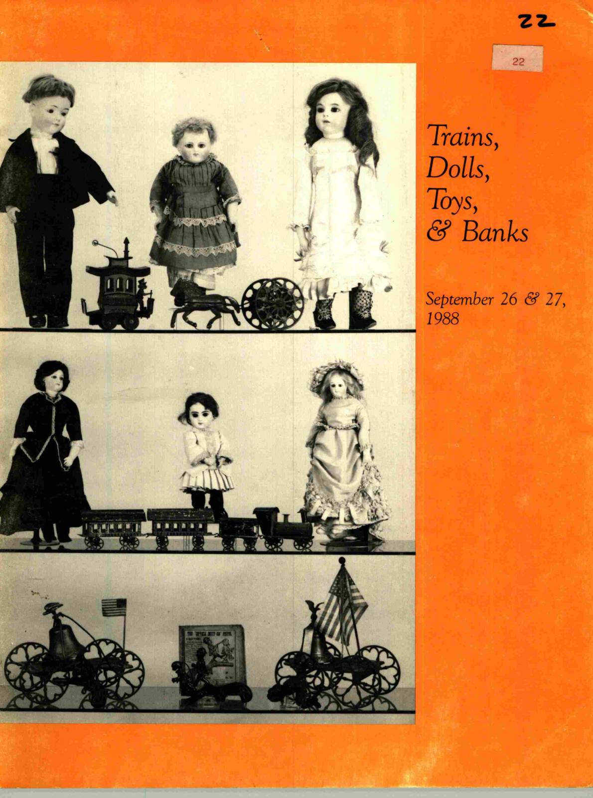 Richard A. Bourne September 1988 Trains, Dolls, Toys, & Banks (Digital only)