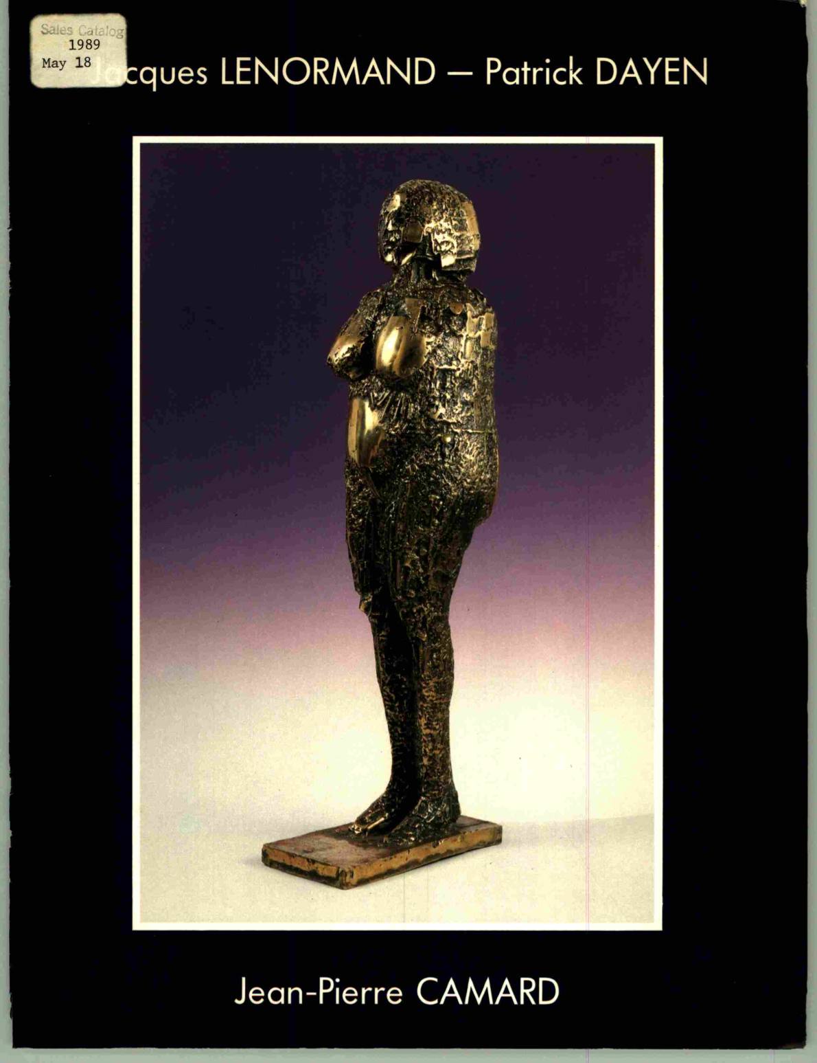 Lenormand & Dayen May 1989 Important Modern Paintings & Sculptures (Digital onl