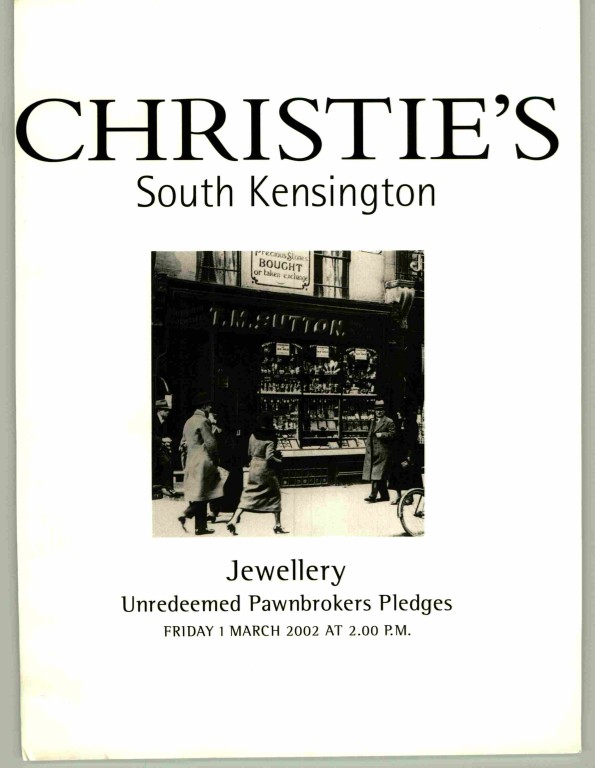 Christies March 2002 Jewellery Unredeemed Pawnbrokers Pledges (Digital only)
