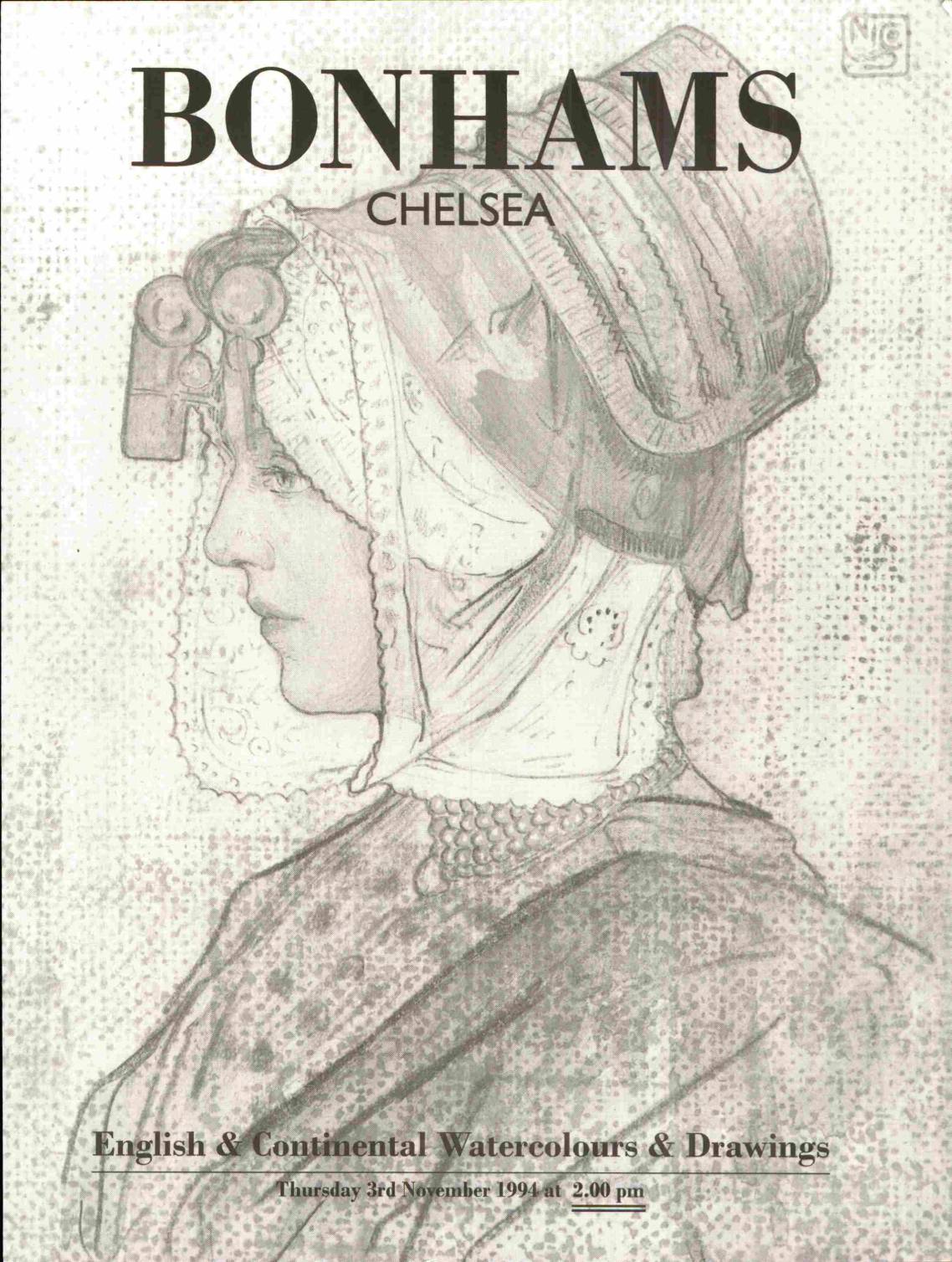 Bonhams Nov 1994 English & Continental Watercolours, Drawings (Digital only)