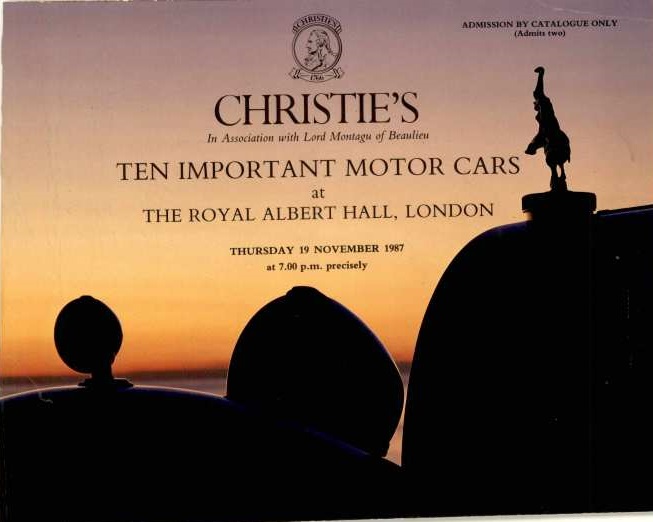 Christies November 1987 Ten Important Motor Cars (Digital only)