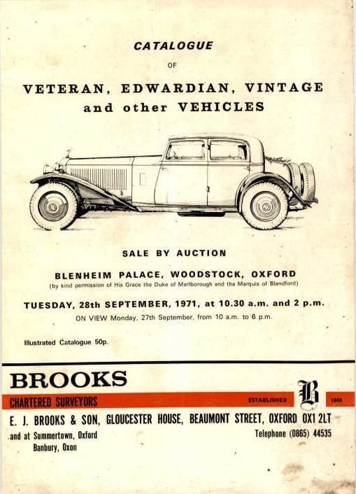 Brooks September 1971 Veteran, Edwardian, Vintage & Other Vehicles (Digital only