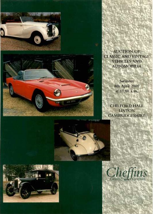 Cheffins April 2000 Classic & Vintage Vehicles and Automobilia (Digital only)