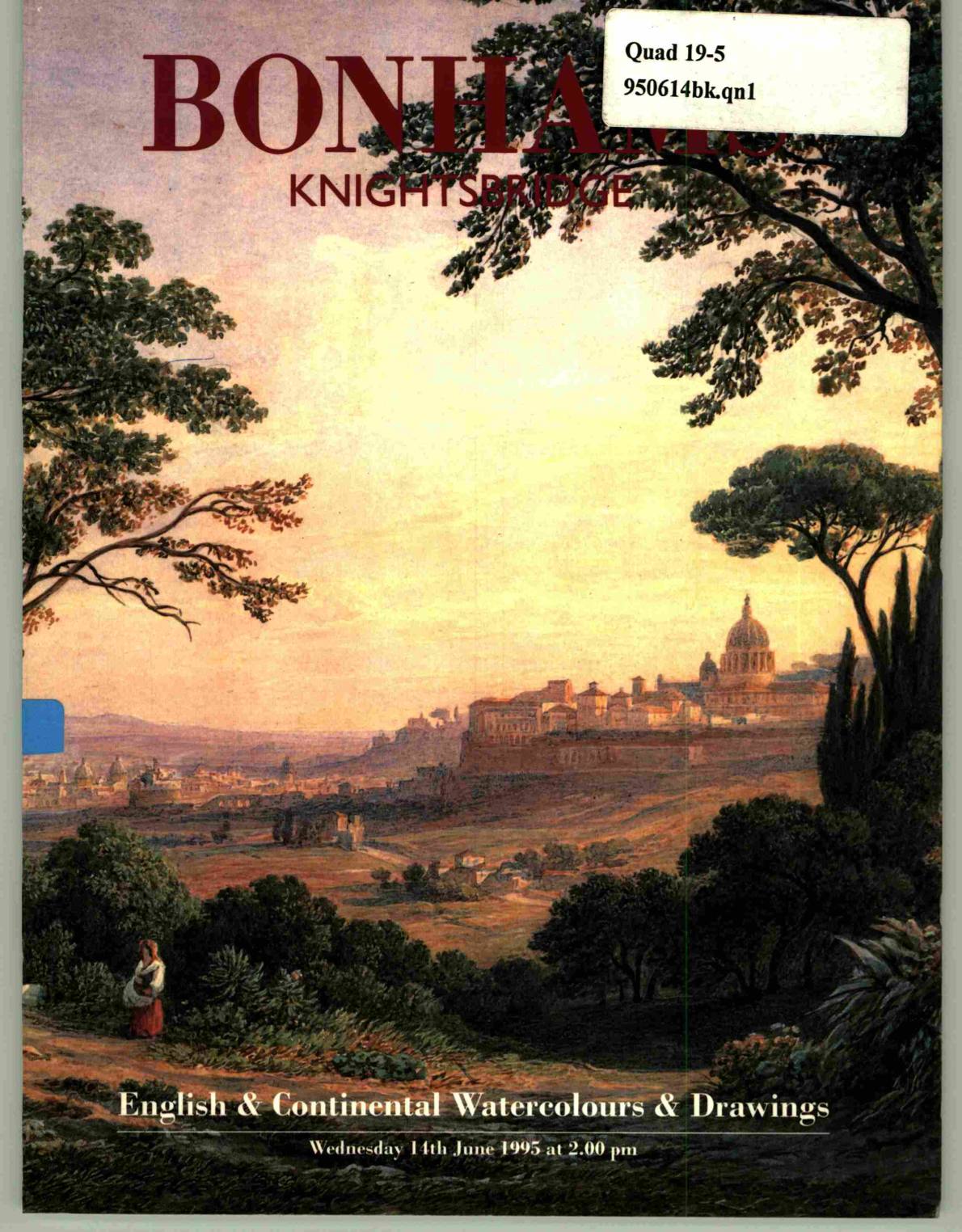 Bonhams June 1995 English & Continental Watercolours, Drawings (Digital only)