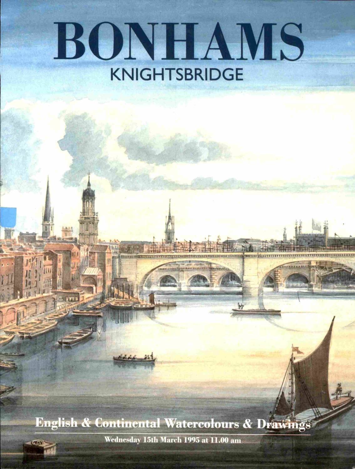 Bonhams March 1995 English & Continental Watercolours, Drawings (Digital only)
