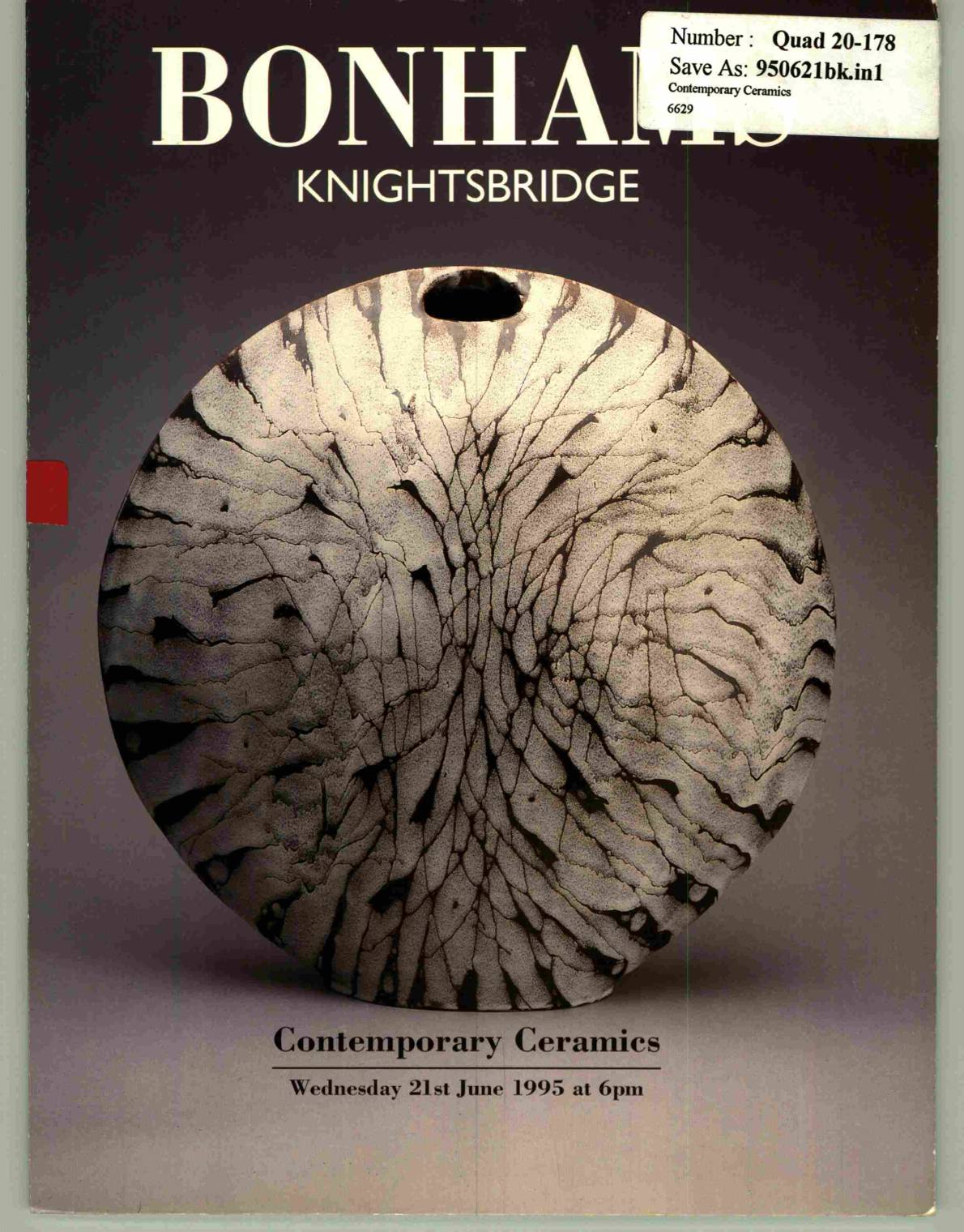 Bonhams June 1995 Contemporary Ceramics (Digital only)