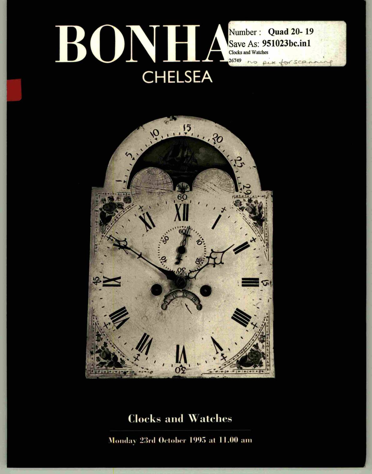 Bonhams October 1995 Clocks and Watches (Digital only)