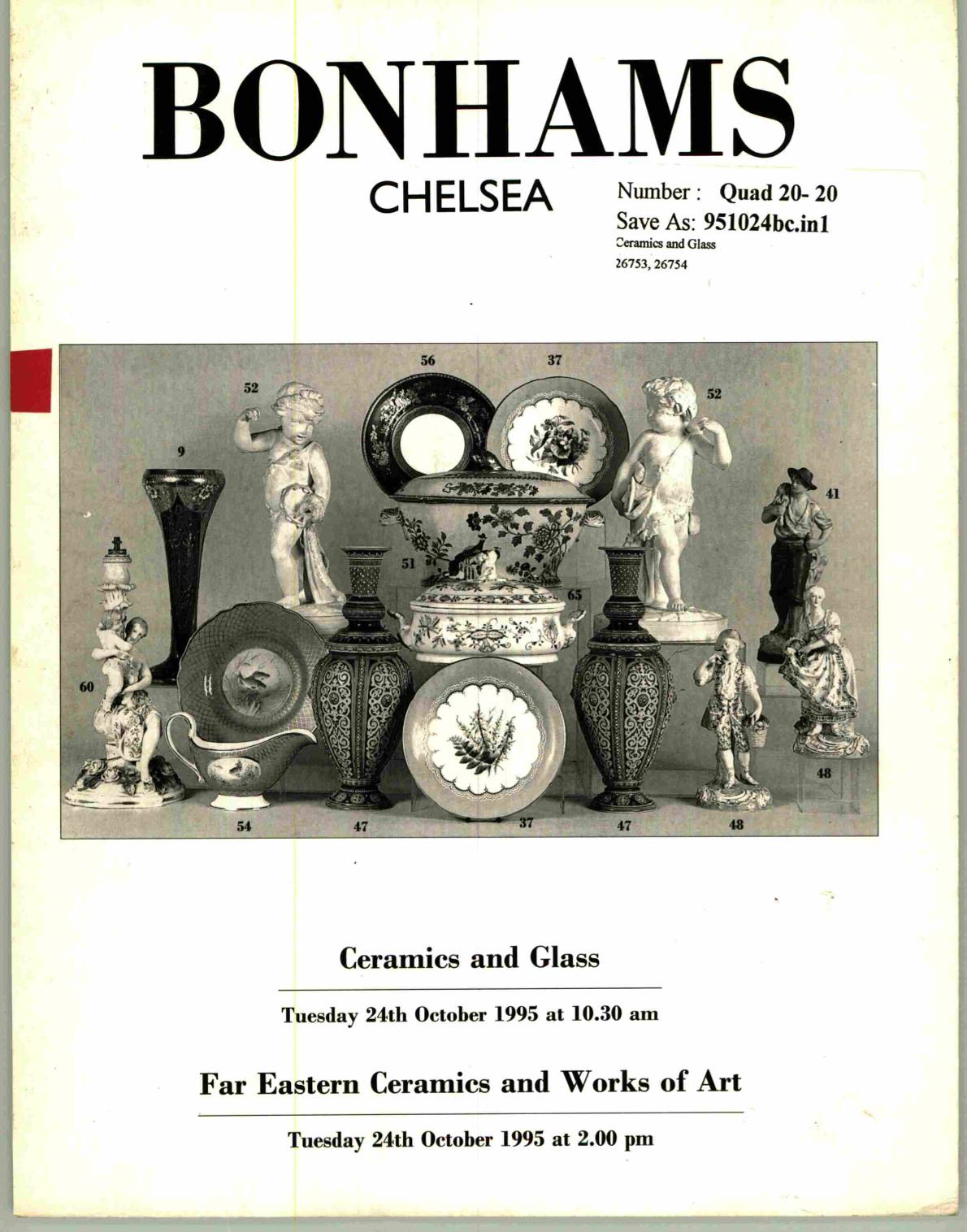 Bonhams October 1995 Ceramics and Glass & Ceramics and WOA (Digital only)