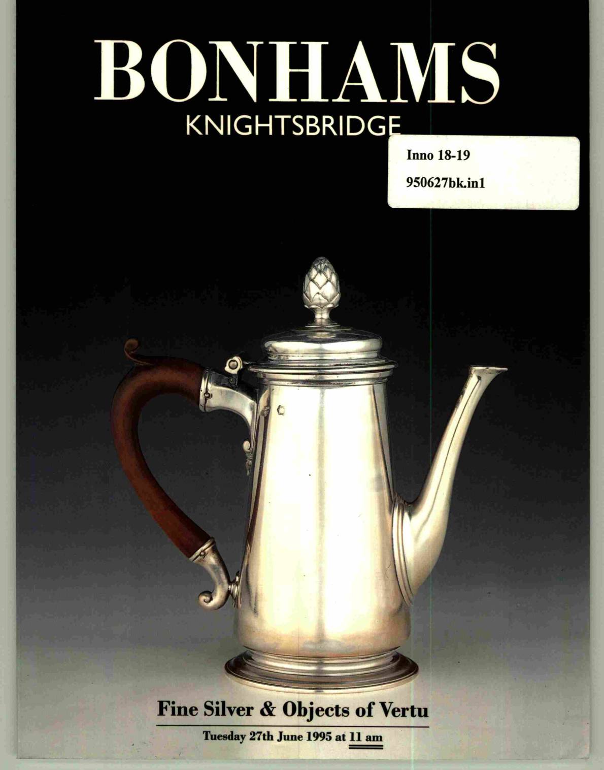 Bonhams June 1995 Fine Silver & Objects of Vertu (Digital only)