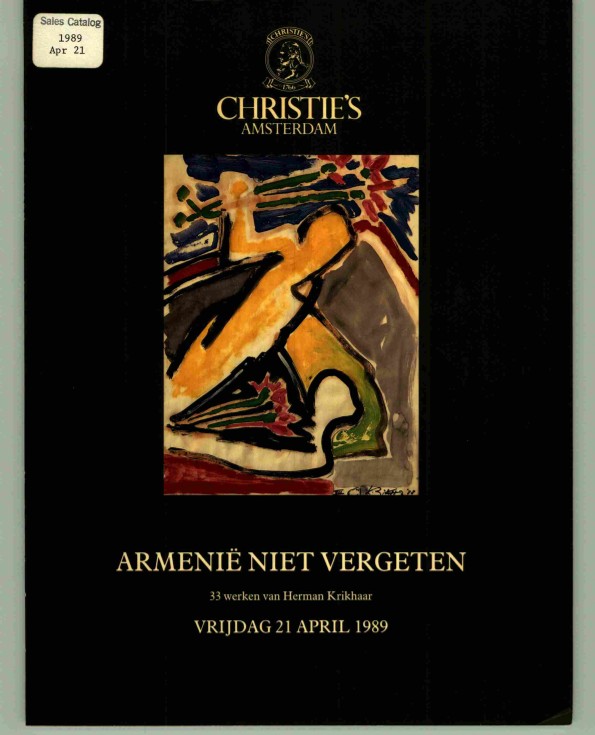 Christies April 1989 Remeber Armenia - Works by Herman Krikhaar (Digital only)