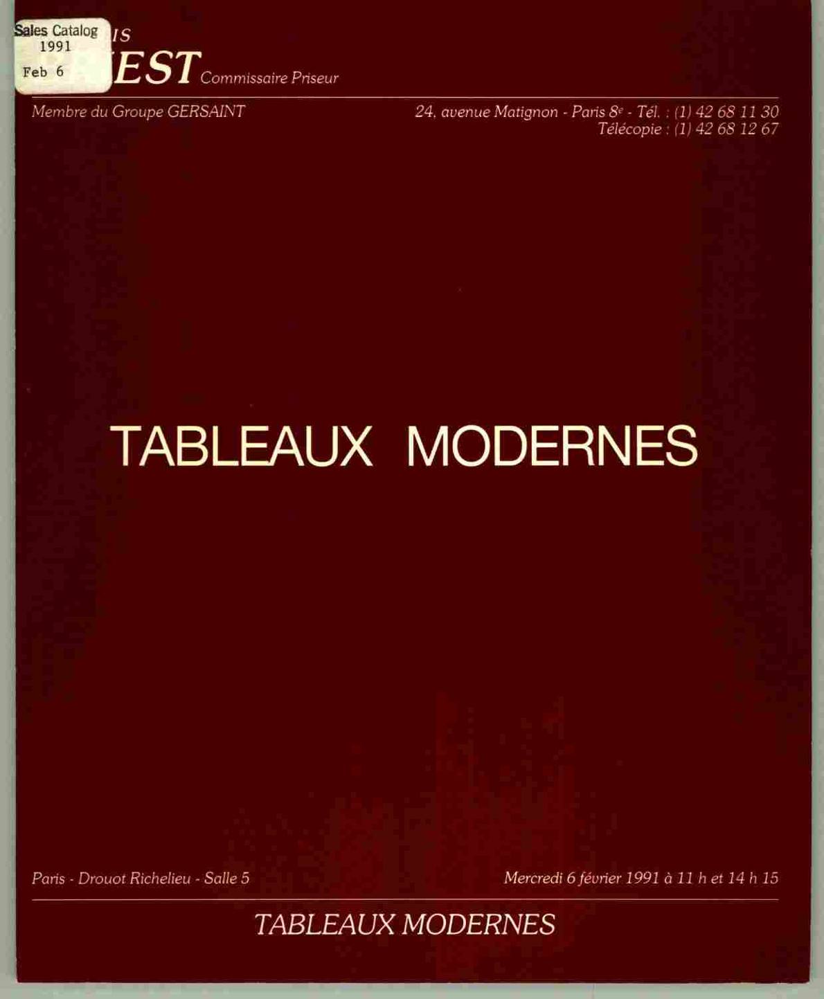 Briest February 1991 Modern Paintings (Digital only)