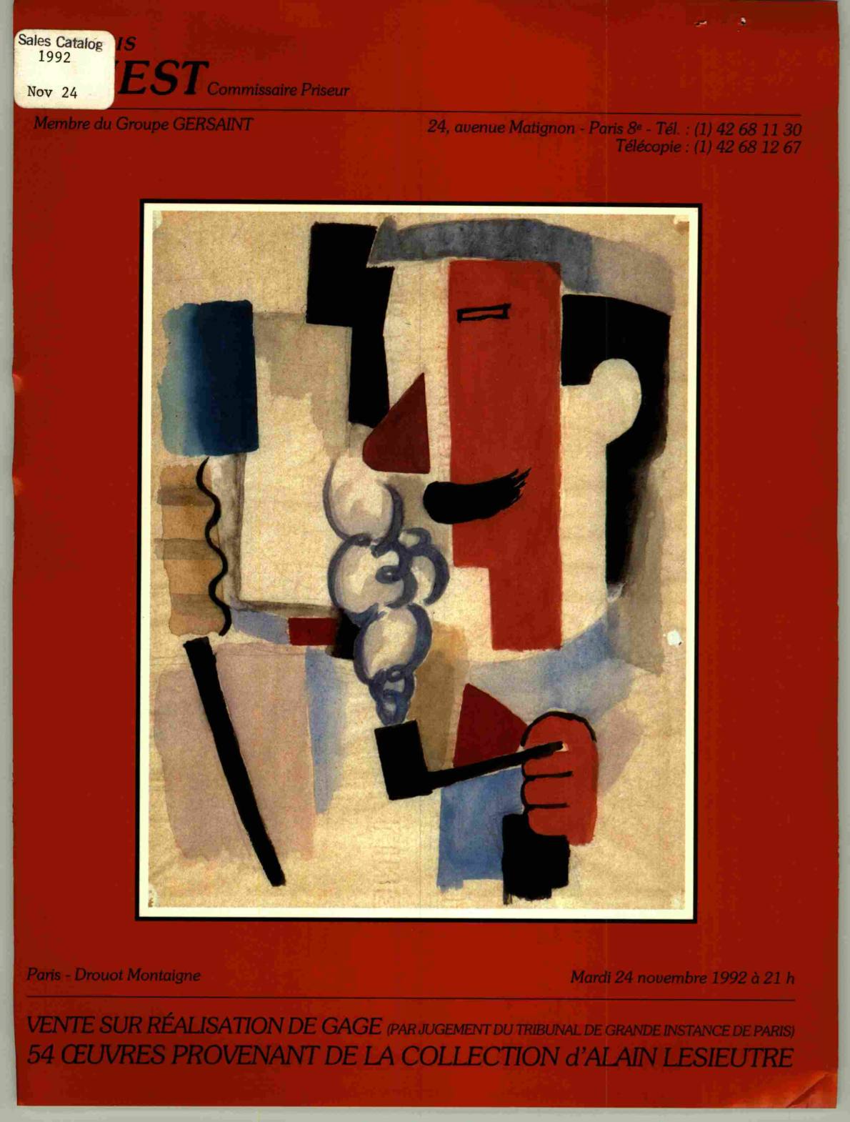Briest Nov 1992 54 Oeuvres Provenant De La Coll. d'Alain Lesieutre (Digital onl