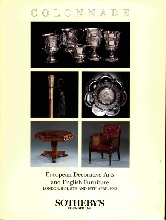 Sothebys April 1993 European Decorative Arts & English Furniture (Digital only)