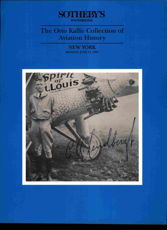 Sothebys June 1993 The Otto Kallir Collection of Aviation History (Digital only)