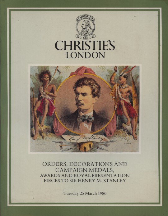 Christies March 1986 Orders, Decorations & Campaign Medals inc. Stanley awards